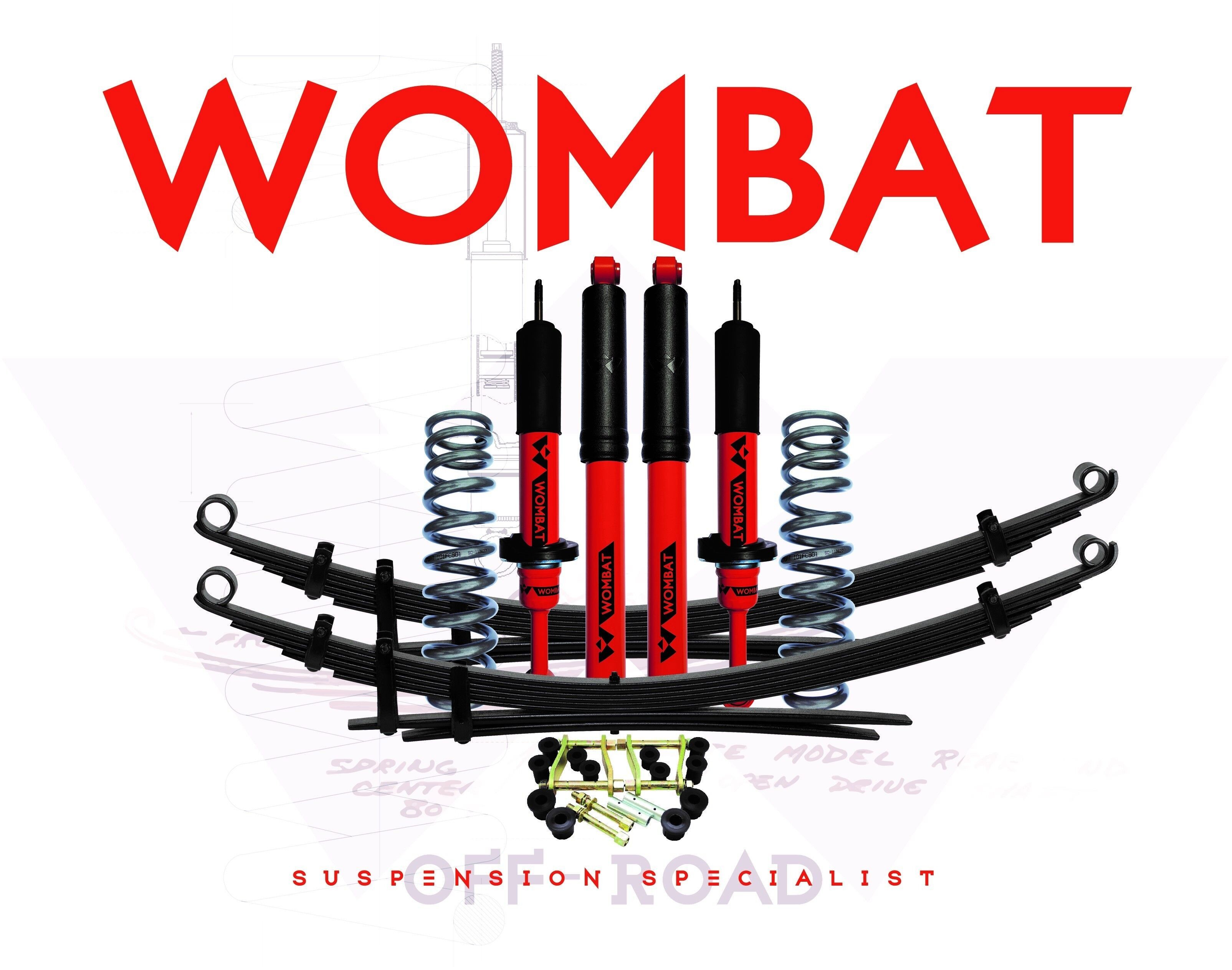 Kit suspension Wombat Toyota Vigo 2005-2015 réhausse 50 mm avant 0-50 kg arrière 750kg