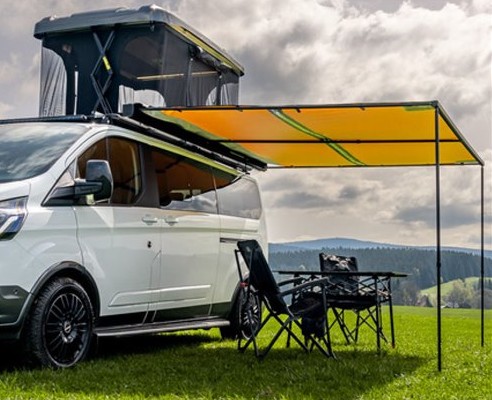 AUVENT ARB TOURING EN ALUMINIUM 3000 X 2000 MM AVEC BANDE LED INTEGREE VERSION BLACK EDITION