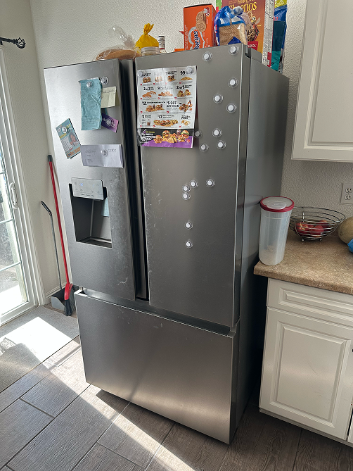 Client's broken refrigerator 