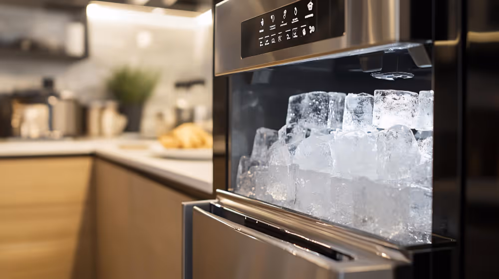 ice maker filled with ice