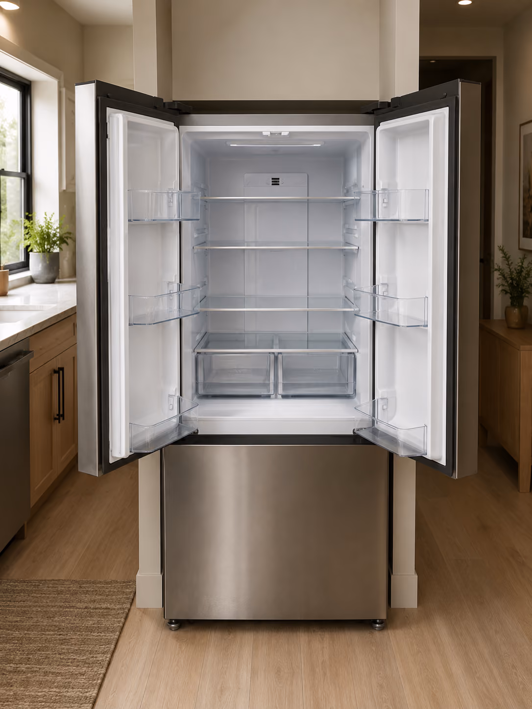 kenmore refrigerator with open doors