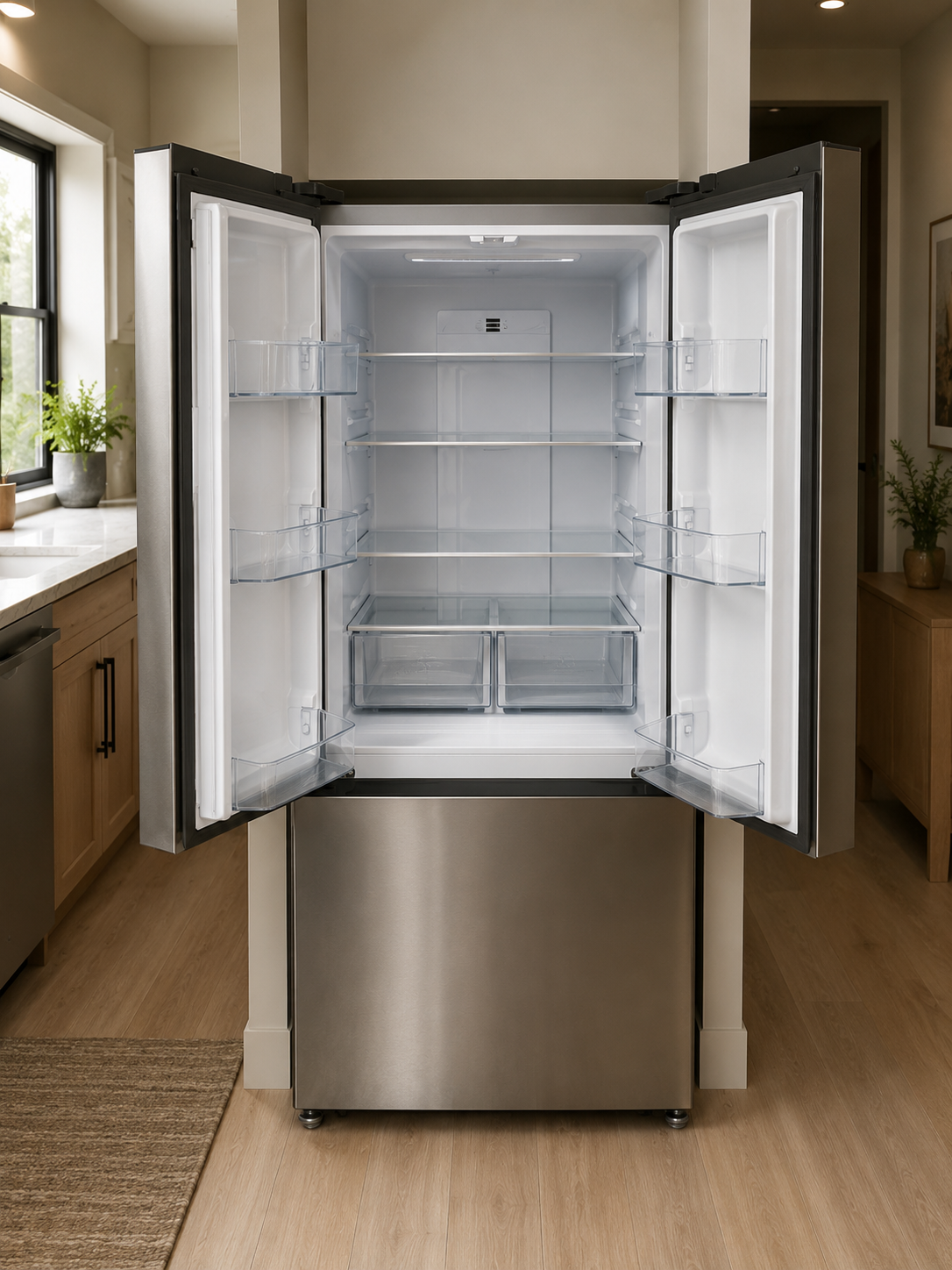 kenmore refrigerator with open doors