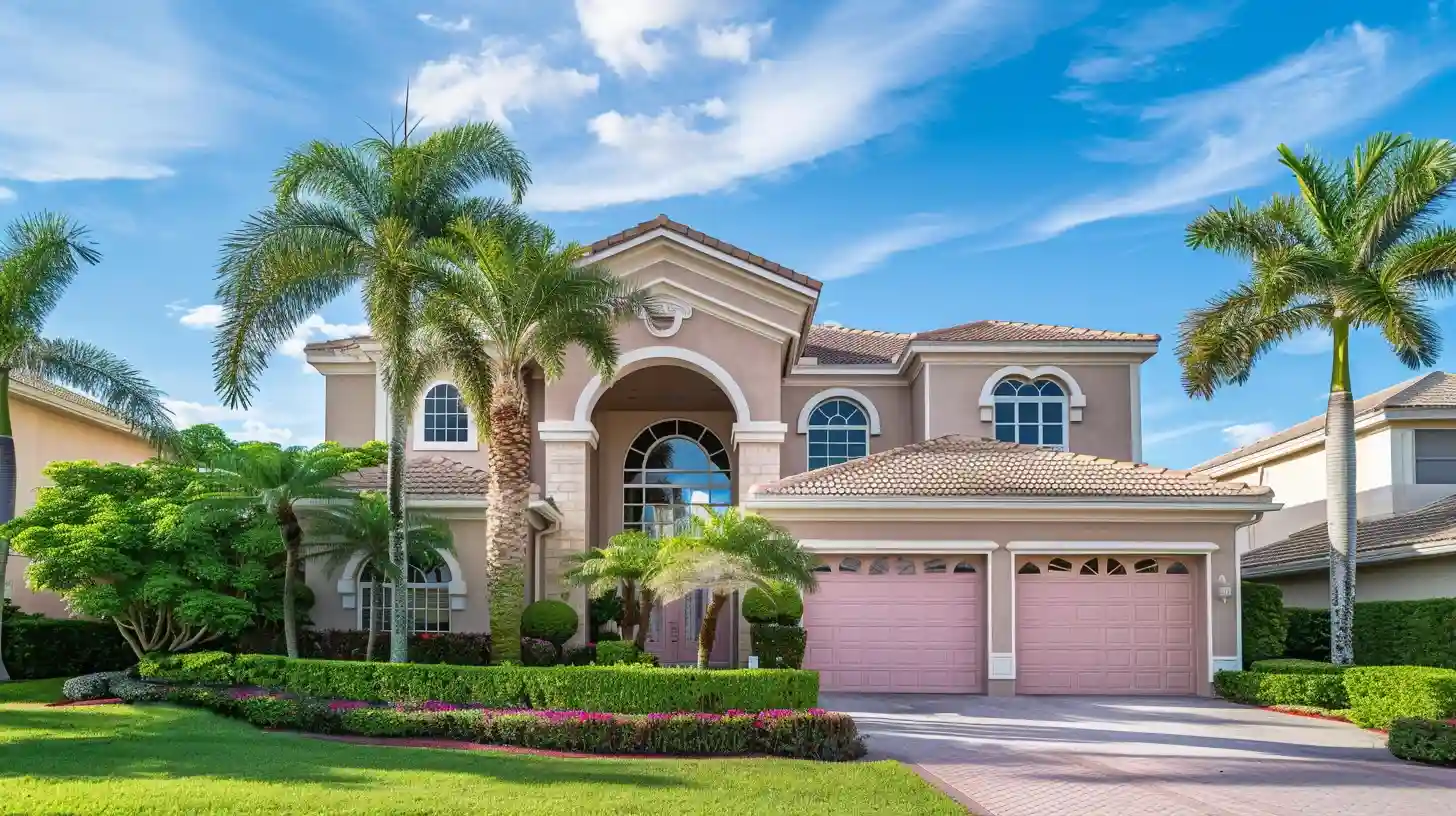 Full home exterior renovation in Tampa with fresh paint, landscaping, and modern curb appeal