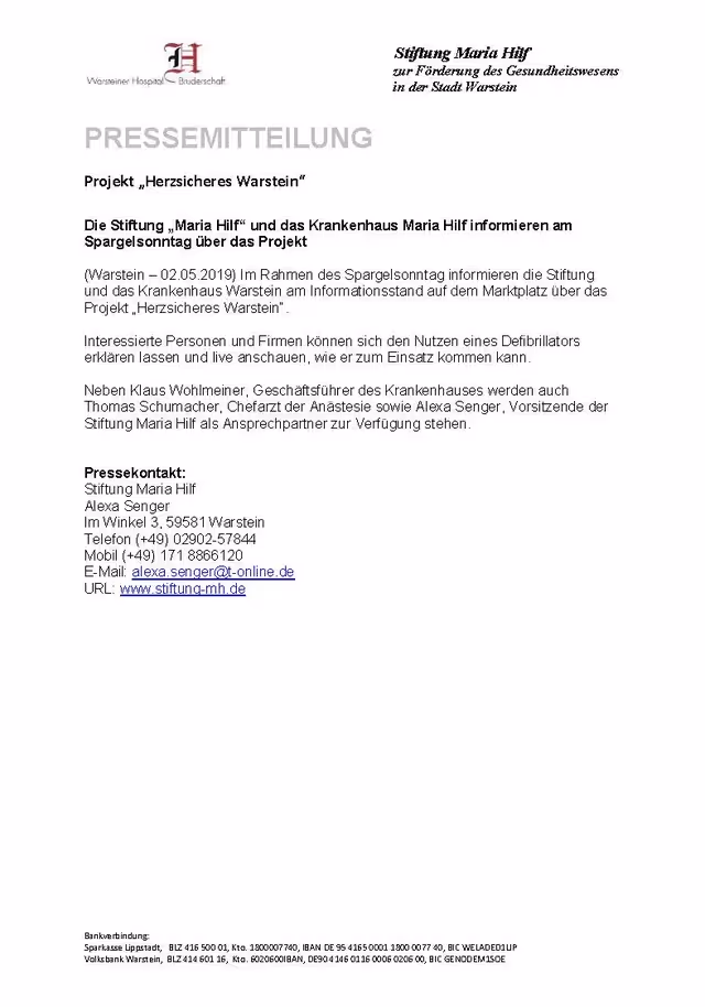 Projekt Herzsicheres Warstein