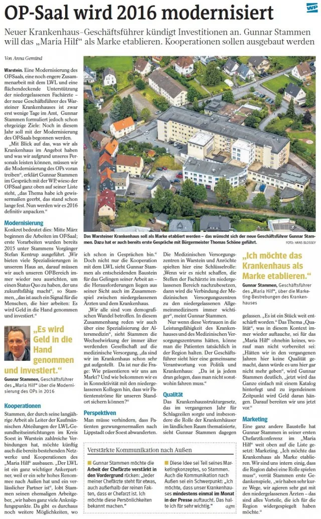 OP-Saal Wird 2016 modernisiert