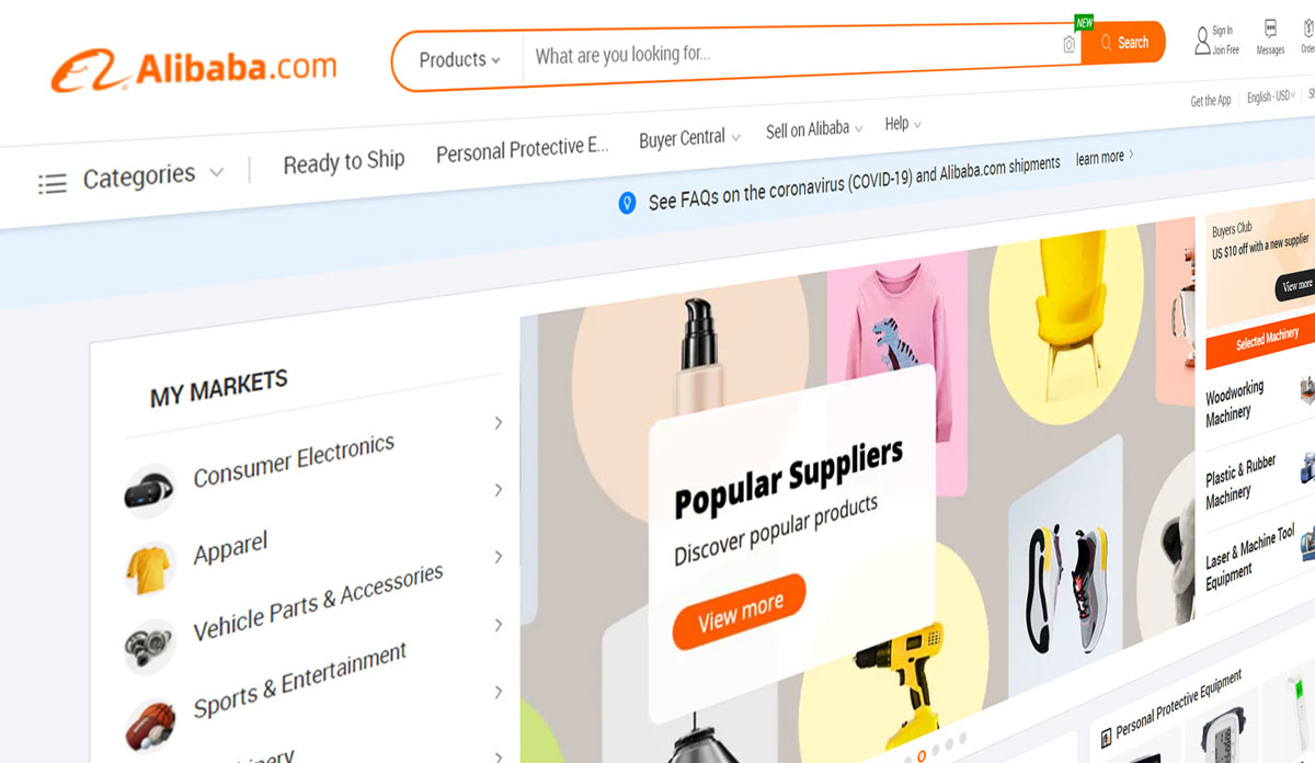 How to find company information on Alibaba