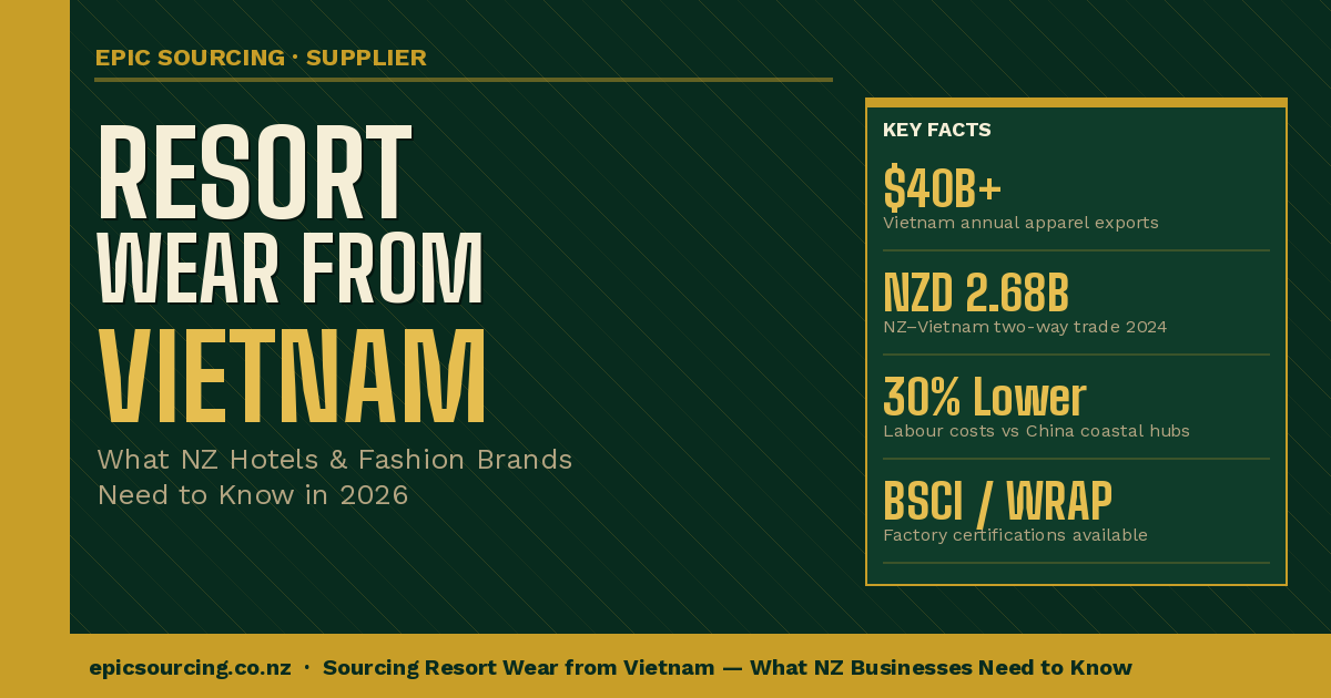 Sourcing Resort Wear from Vietnam: What NZ Hotels and Fashion Brands Need to Know