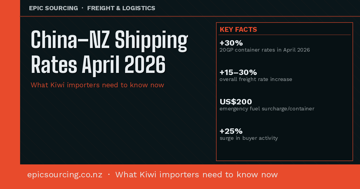 NZ Shipping Rates from China Have Jumped 30% — What Kiwi Importers Must Do Now