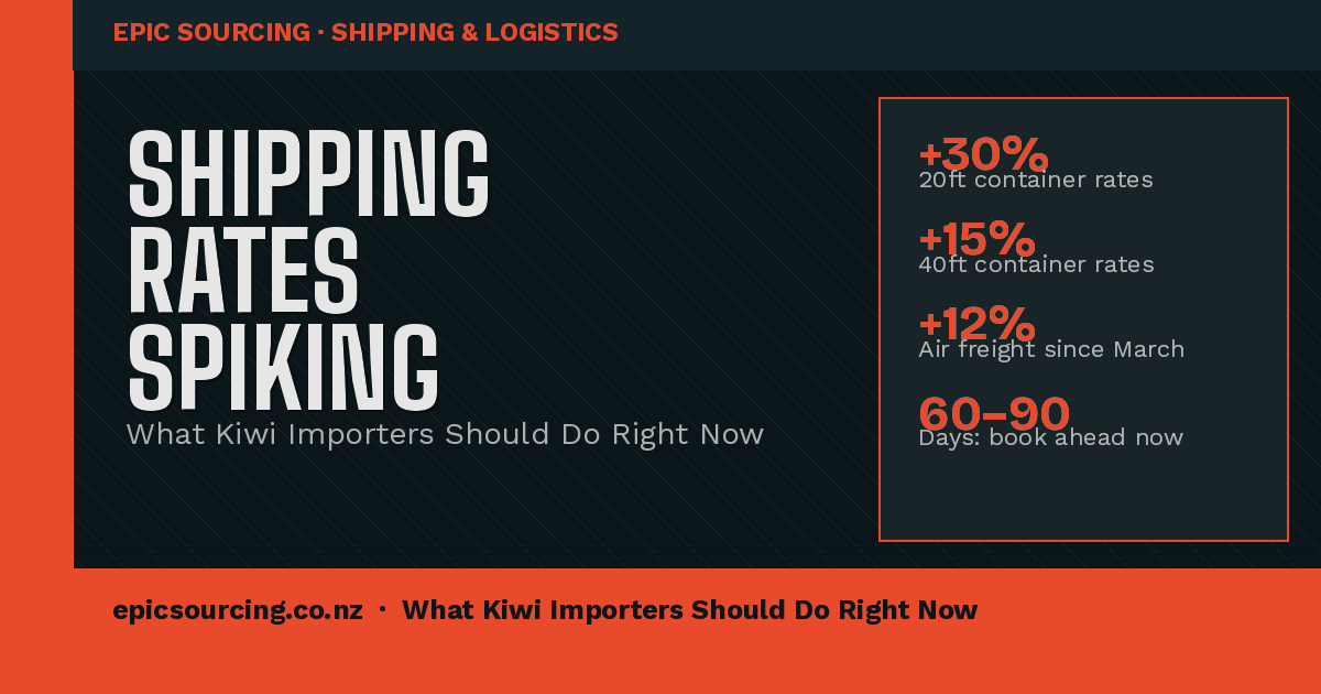 China-NZ Shipping Rates Are Spiking: What Kiwi Importers Should Do Right Now