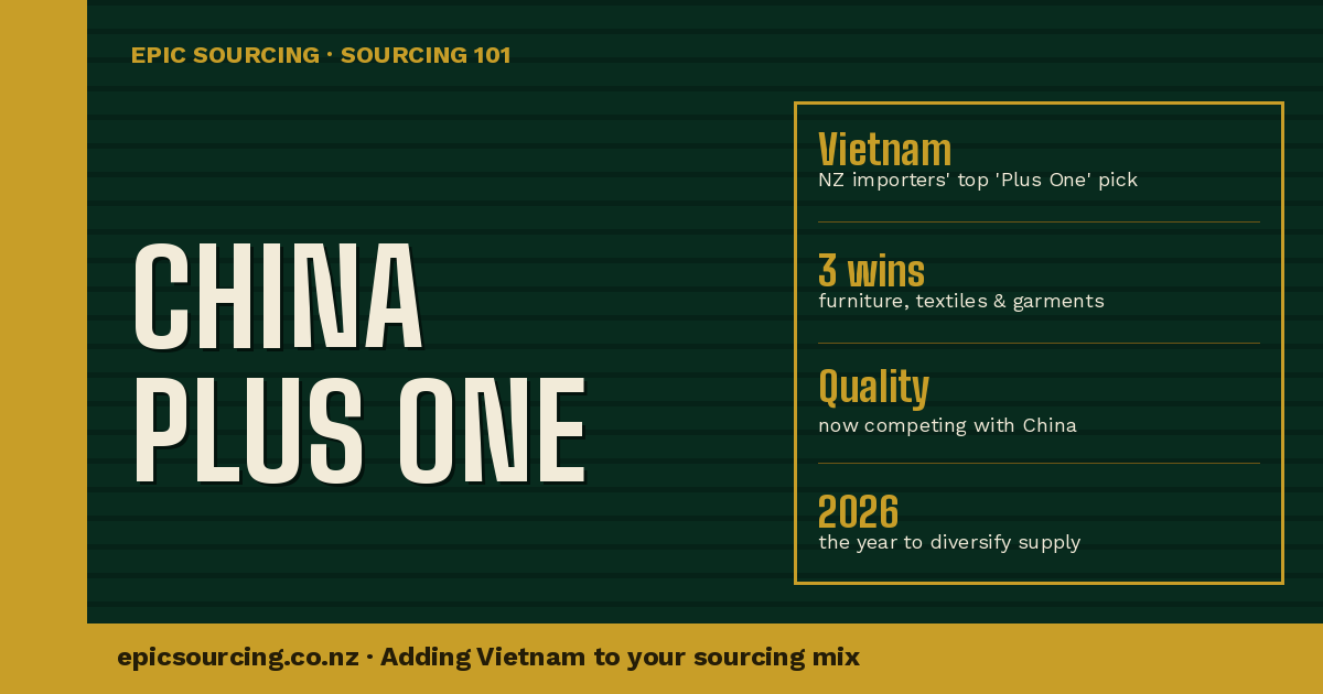 China Plus One: Why Smart NZ Importers Are Looking at Vietnam in 2026