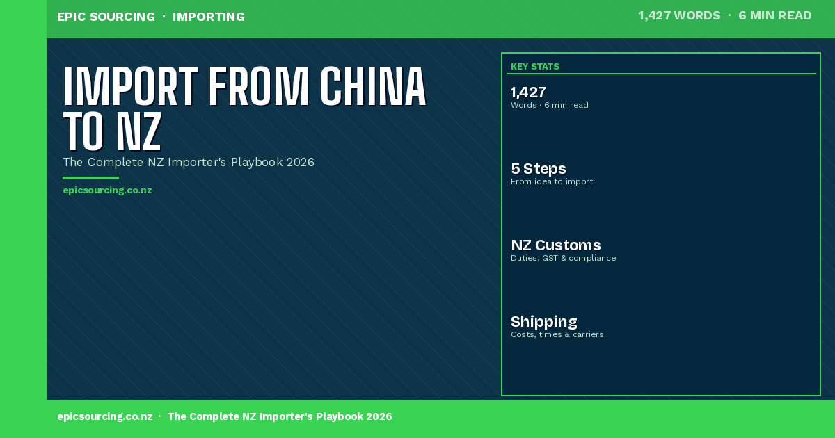 The NZ Business Owner's Guide to Product Sourcing from China in 2026