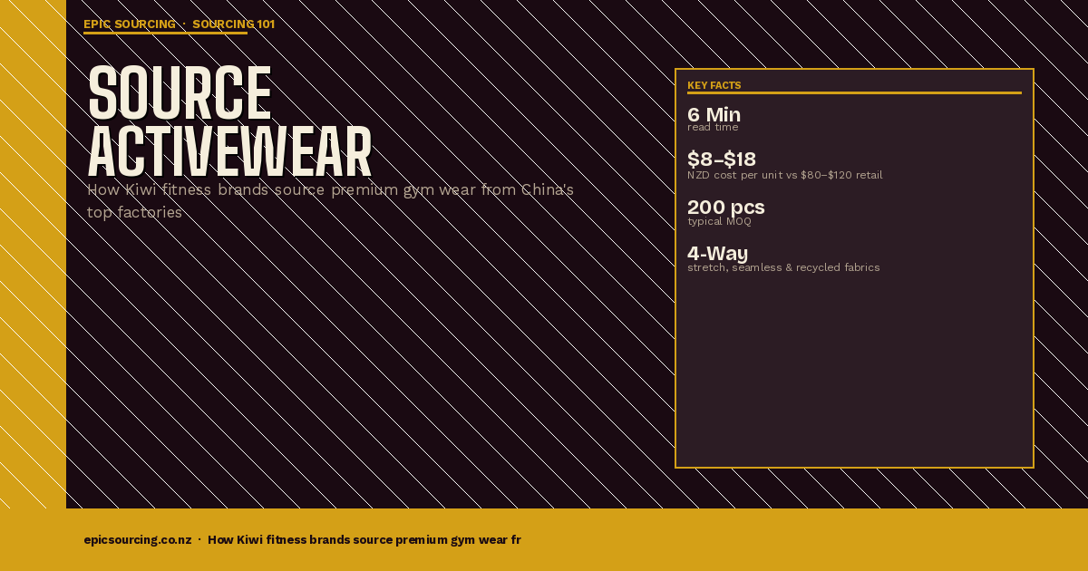 How to Source Activewear and Apparel from China: A Complete Guide for Kiwi eCommerce Brands