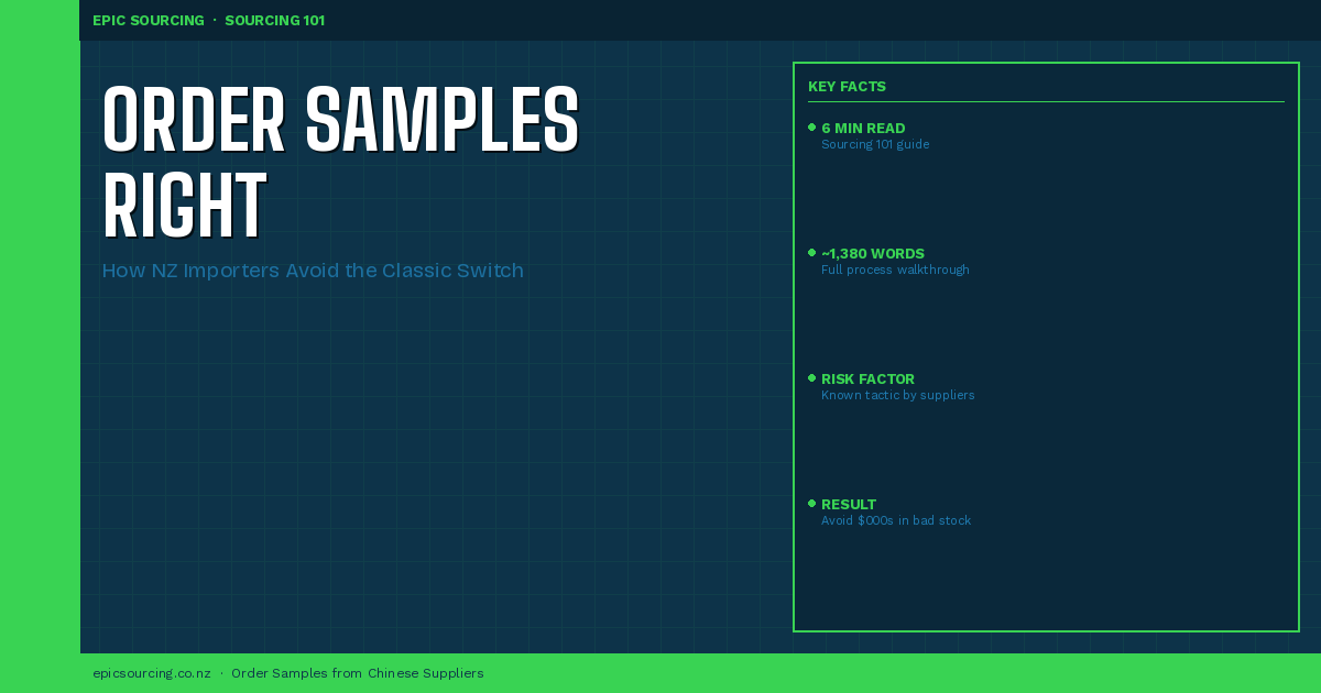 How to Order Samples from Chinese Suppliers (Without Getting Burned)