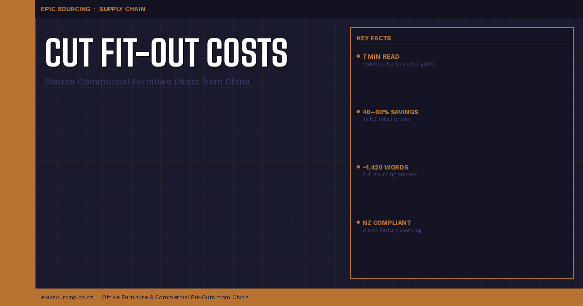 Sourcing Office Furniture and Commercial Fit-Outs from China: A Practical NZ Business Guide