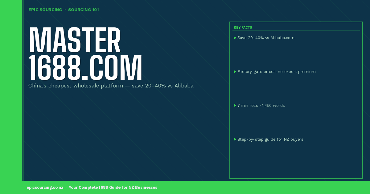 How to Use 1688.com as an NZ Business: Your Complete Guide to China's Wholesale Marketplace