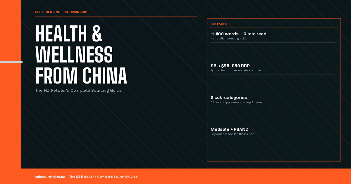 How to Source Health & Wellness Products from China: The NZ Retailer's Guide
