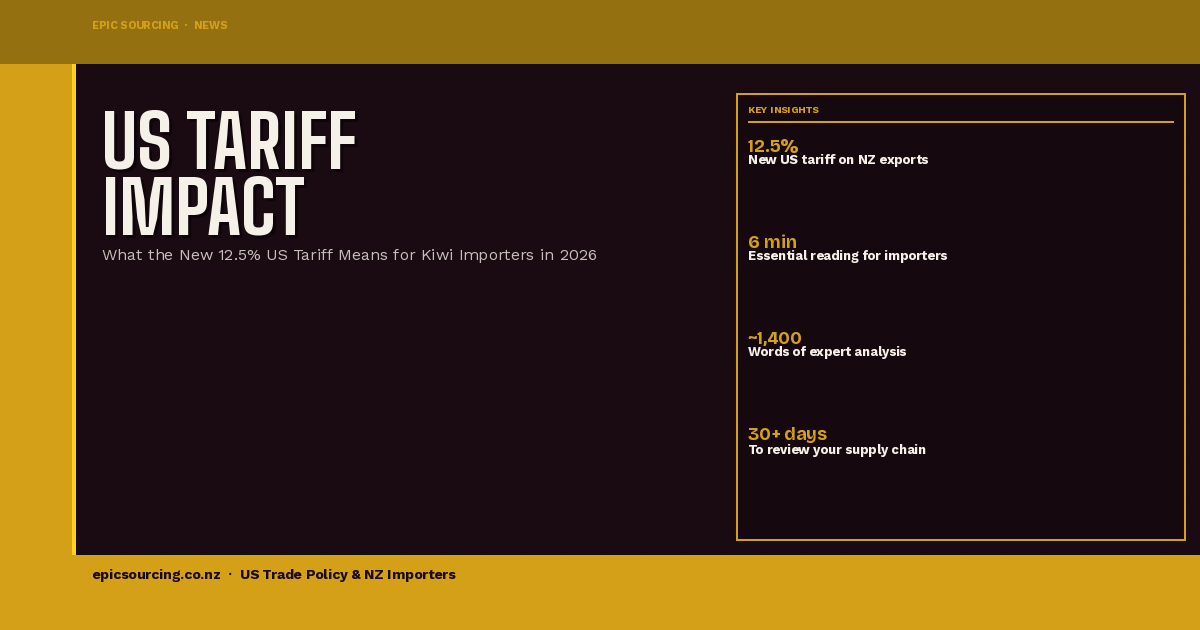 The New 12.5% US Tariff on NZ Exports: What Kiwi Importers Need to Know
