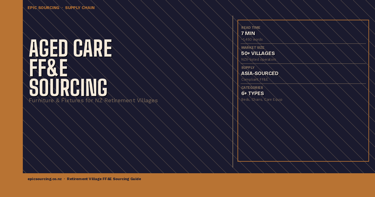 Sourcing FF&E for NZ Retirement Villages & Aged Care Facilities: The Complete Guide