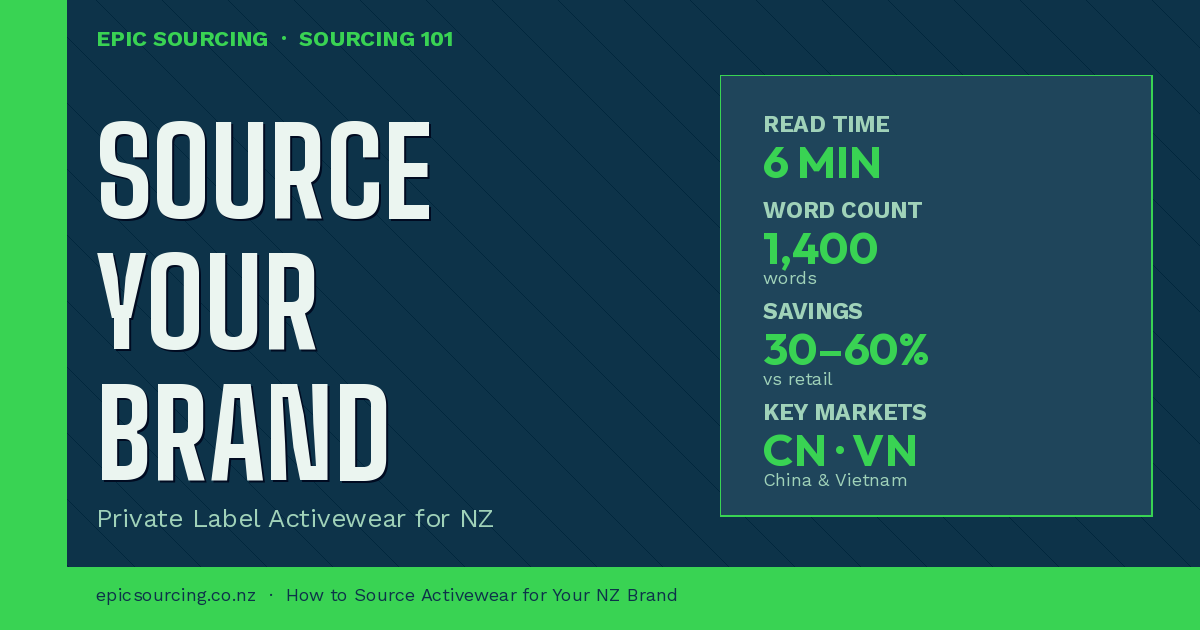 How to Source Activewear and Sportswear for Your NZ Brand (Without Getting Burned)