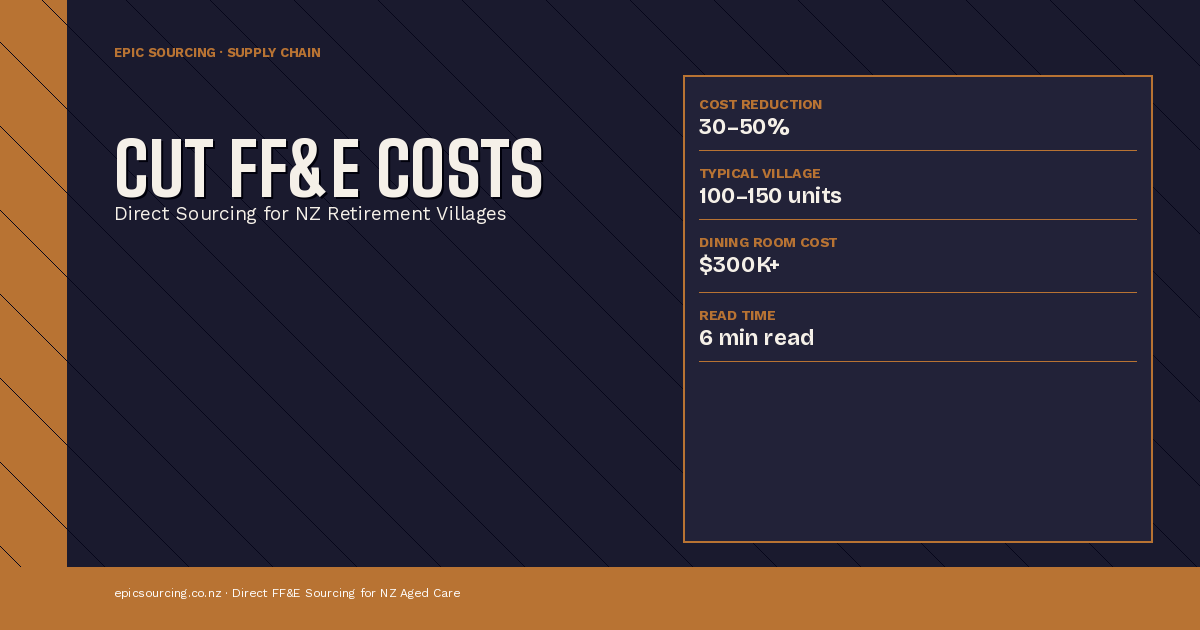How NZ Retirement Villages Can Cut FF&E Costs by Sourcing Direct from China