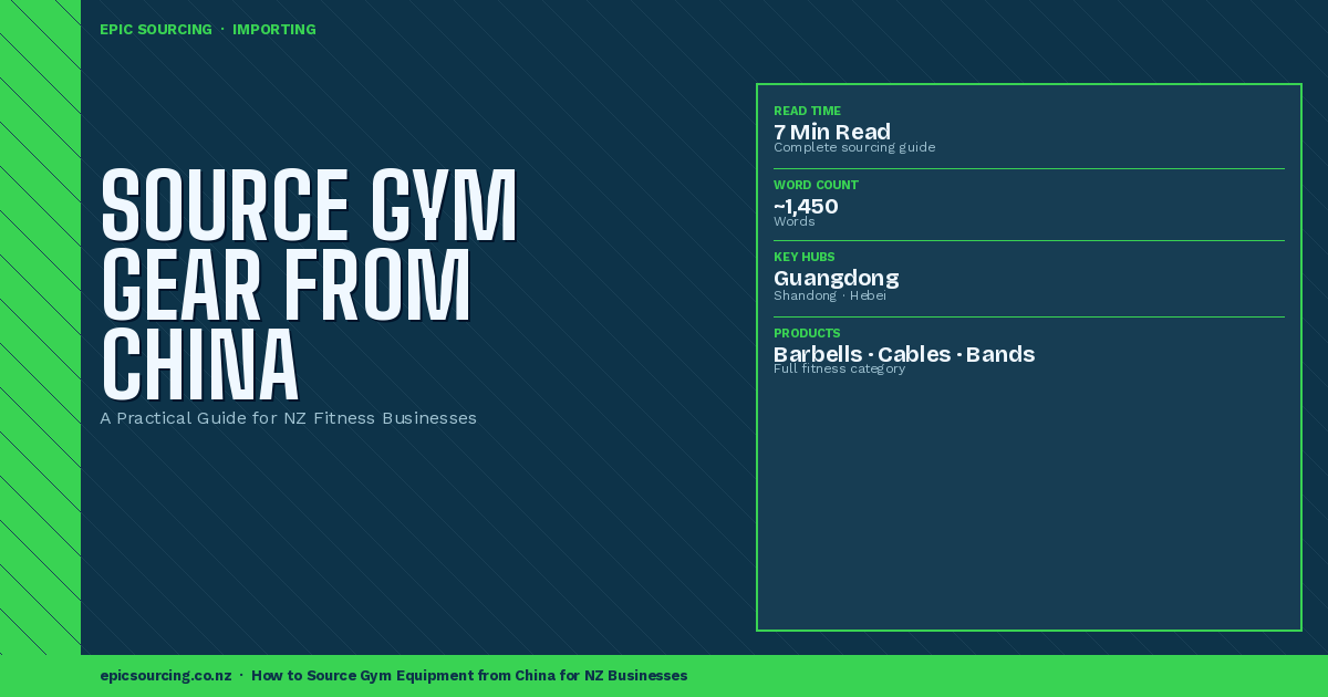 How to Source Gym Equipment and Fitness Products from China for Your NZ Business
