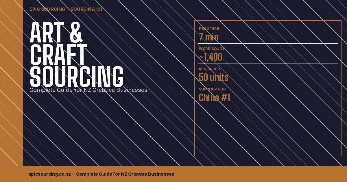 How to Source Art & Craft Products from China: A Complete Guide for NZ Creative Businesses