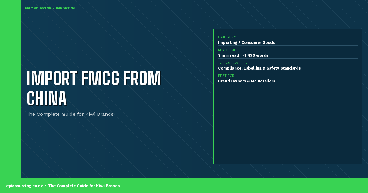 How to Import FMCG Products from China to New Zealand (The Complete Guide for Kiwi Brands)