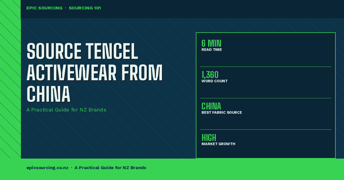 How to Source Technical Activewear and TENCEL Fabrics from China for Your NZ Brand