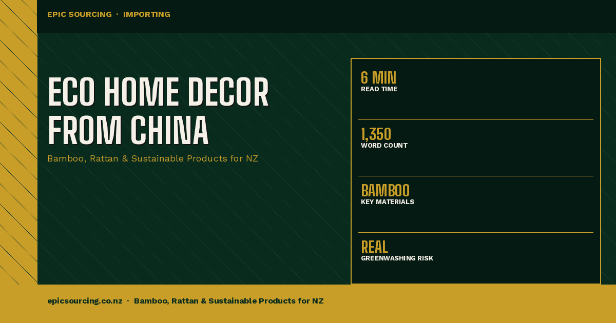 Sourcing Eco-Friendly Home Decor from China: Bamboo, Rattan and Sustainable Products for NZ Retailers