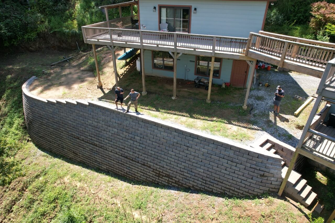 A retaining wall