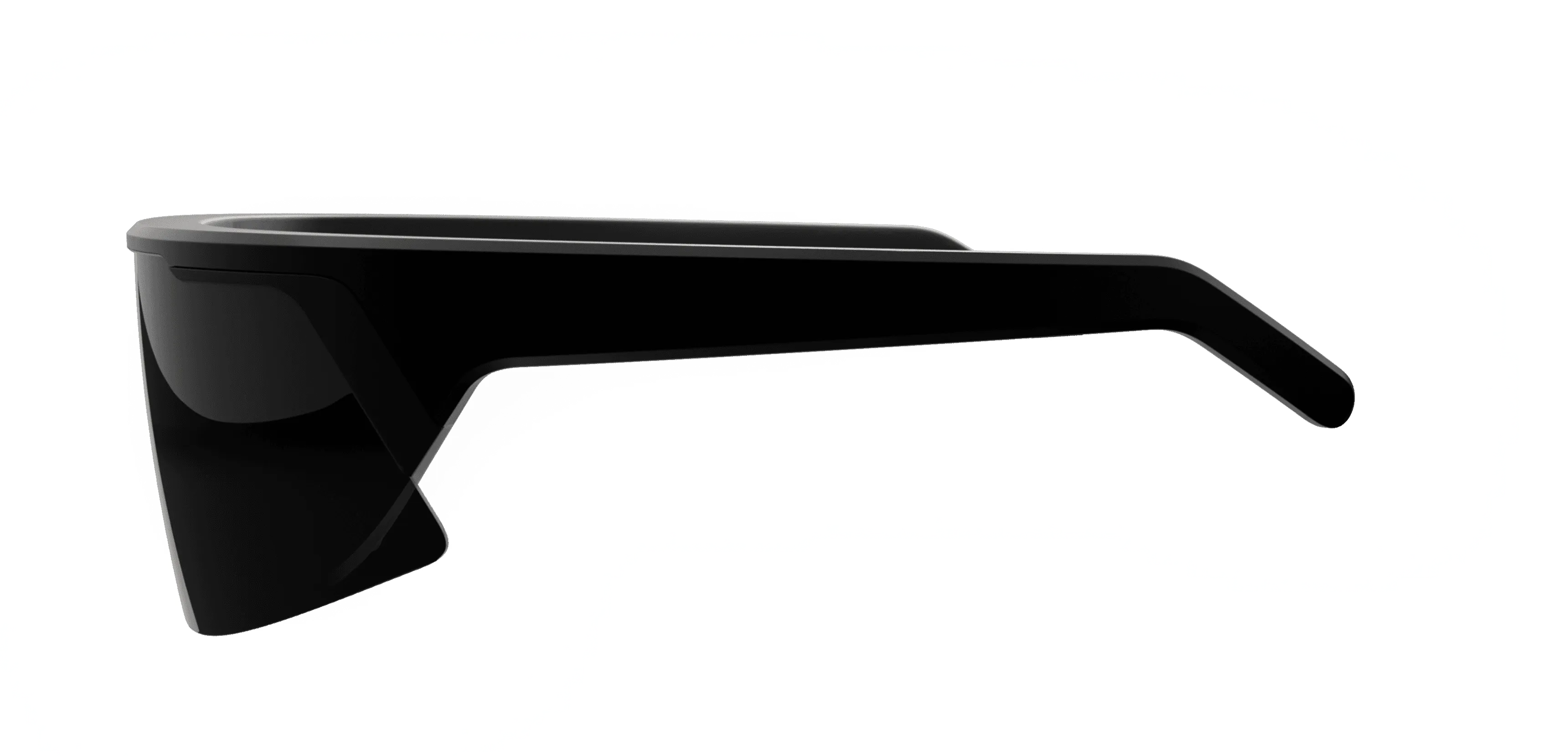 Side view of the Visor headset showcasing its sleek, futuristic design