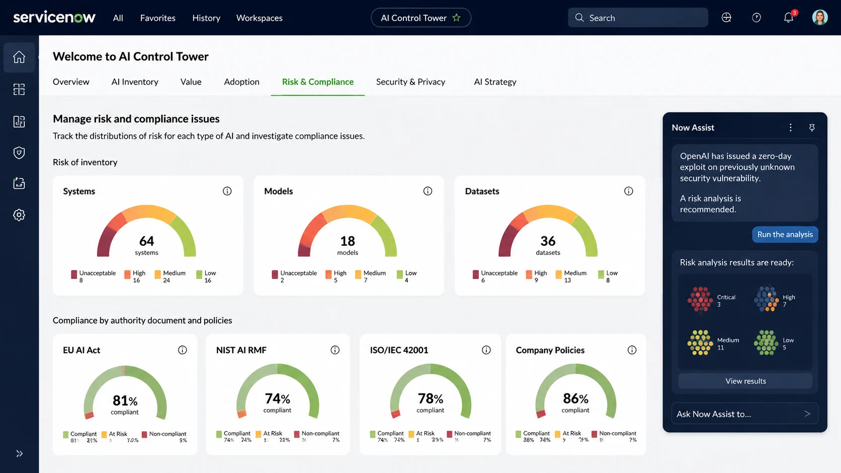 ServiceNow governing AI applications as software assets within approval and procurement workflows