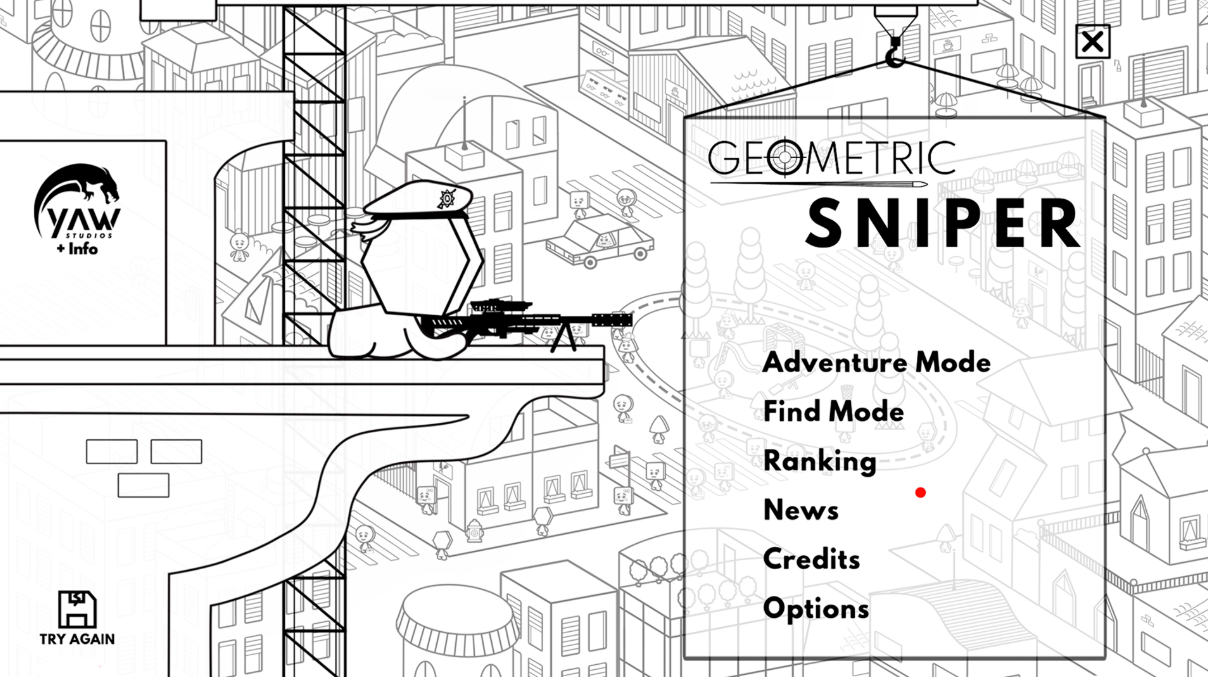 A screenshot of the game Geometric Sniper