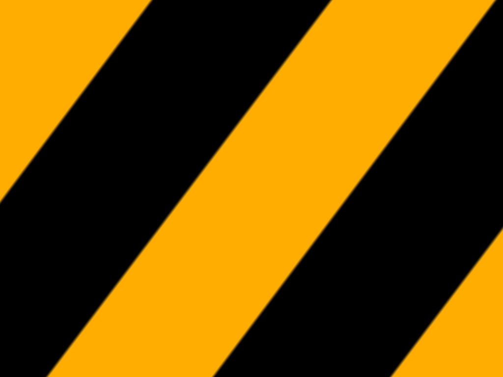 A image of black and yellow stripes meaning work in progress