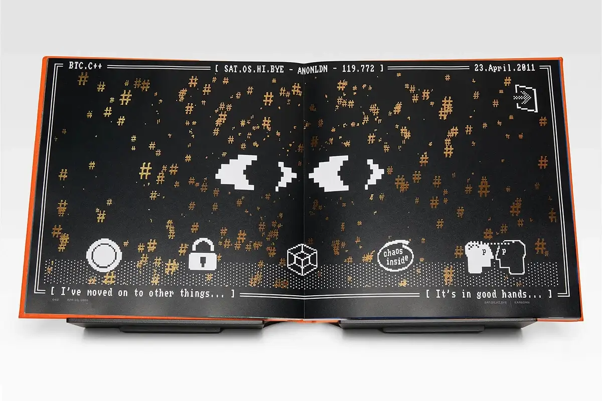 sat.os-hi-bye artwork in BIT History of Bitcoin book by Smashtoshi