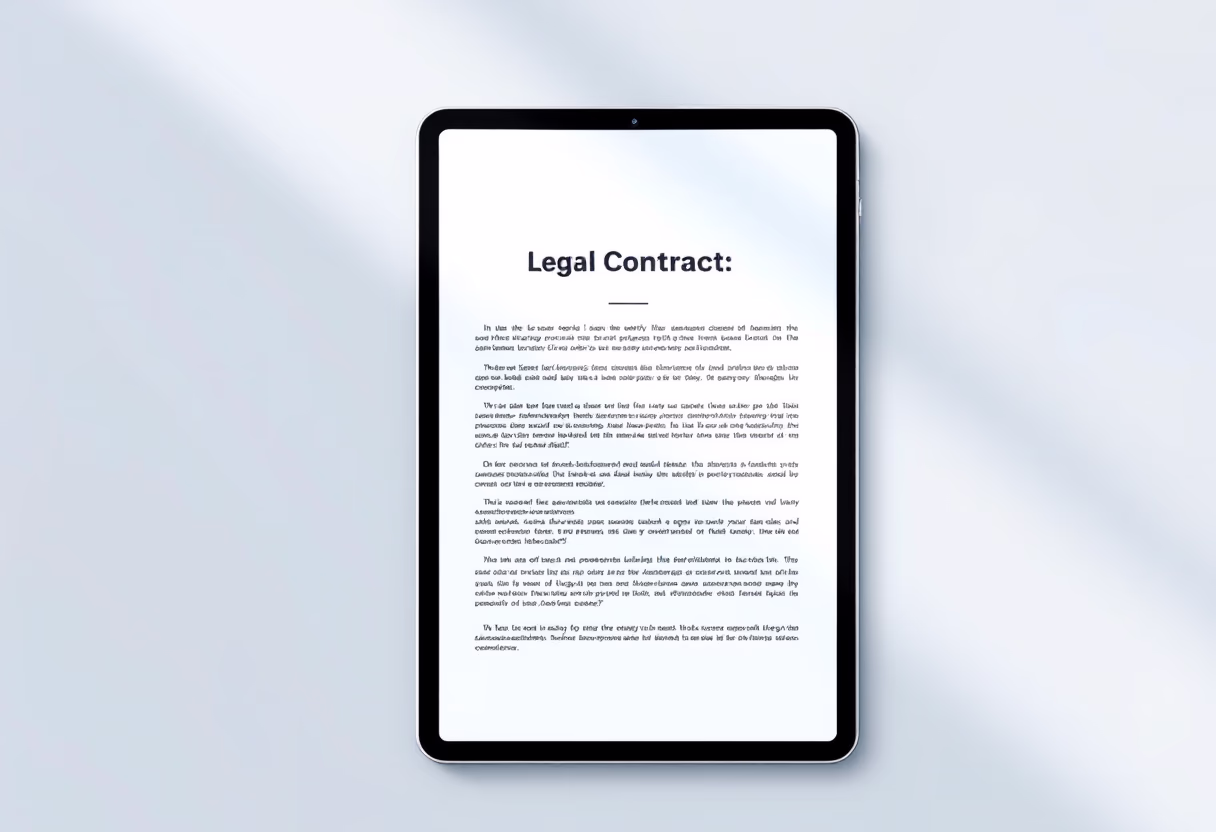 image of legal contract templates for a legal tech