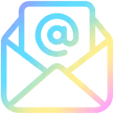 An envelope icon with an "@" symbol inside, showing a concept of email communication.
