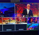 Eine Live view auf dem verschiedene Kameras in einem Multiview zu sehen sind 