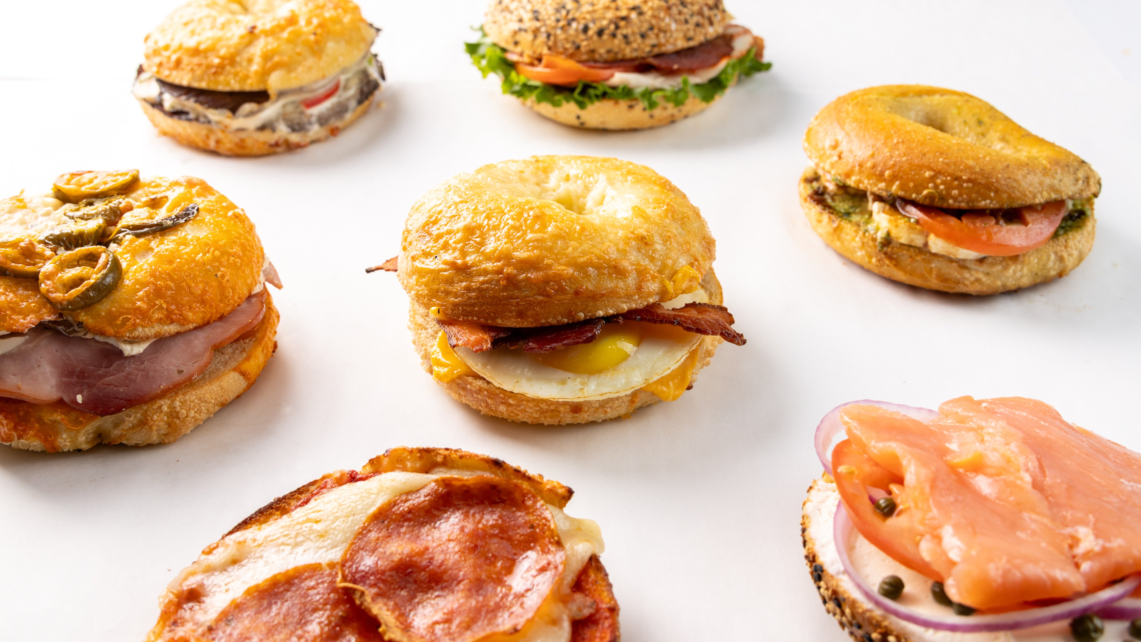 Bella's Bagels signature sandwich lineup