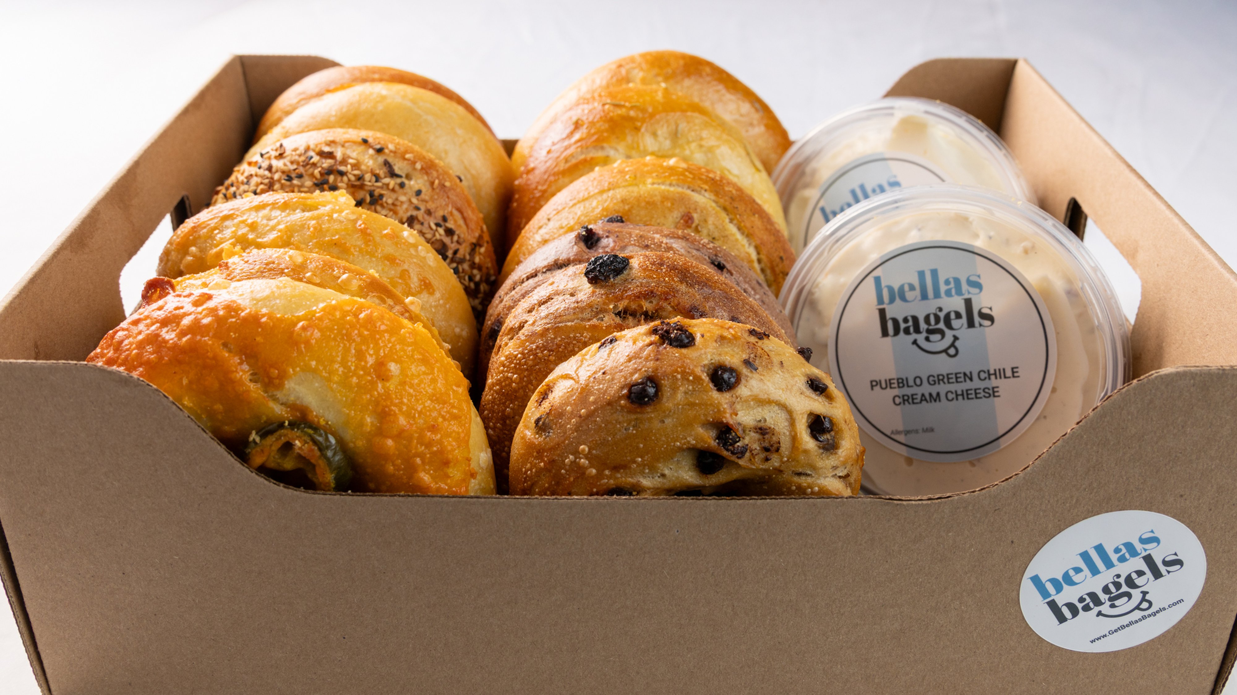 The Bella Box with Pueblo Green Chile cream cheese