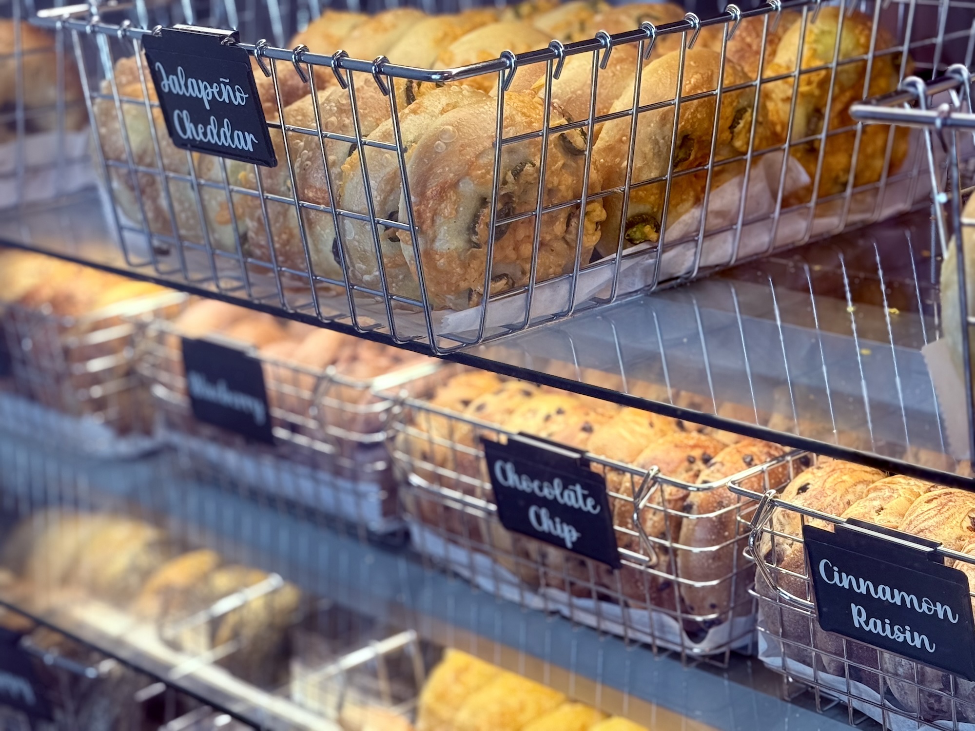 Bagel case close-up