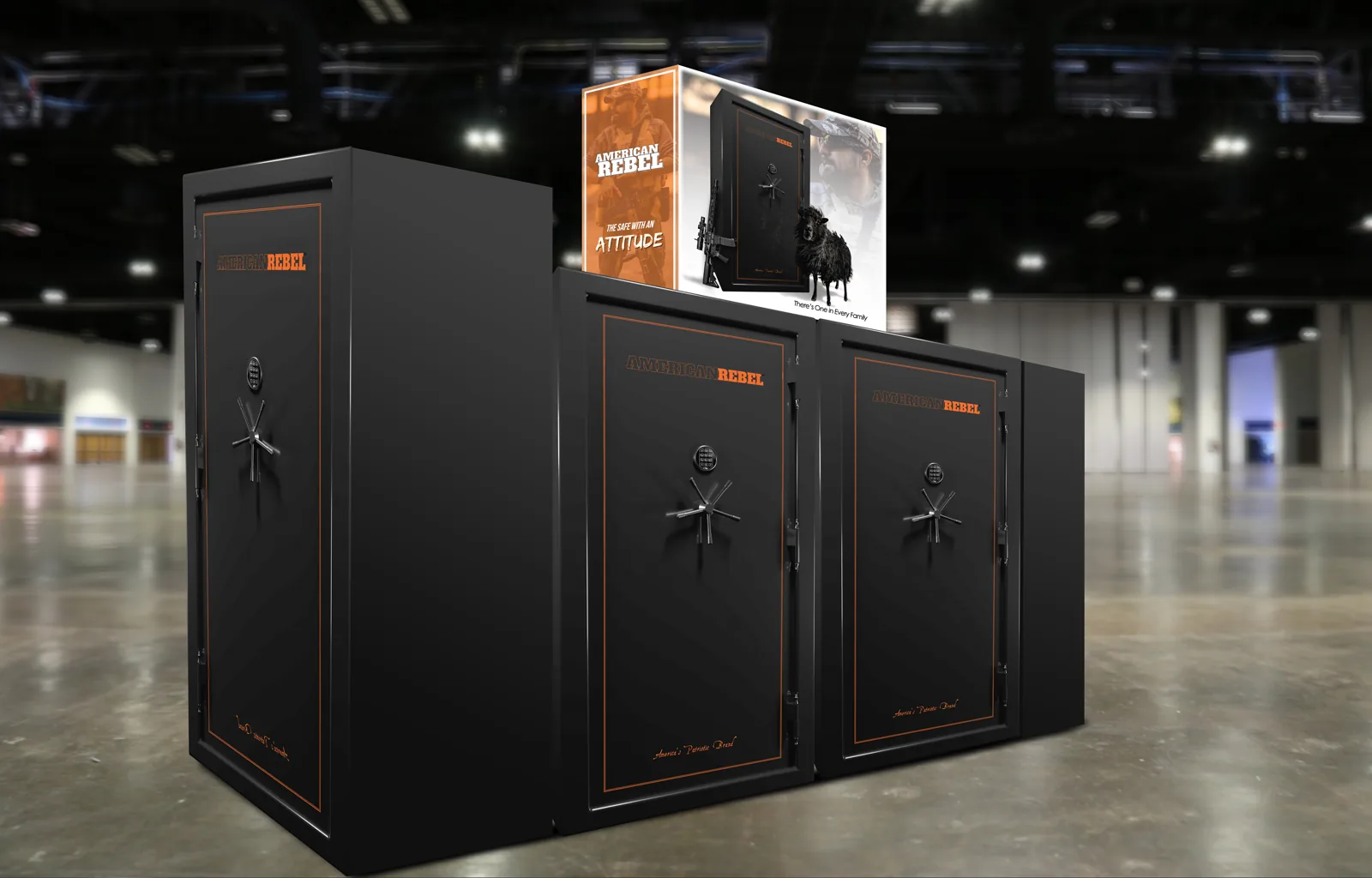 American Rebel safe retail display