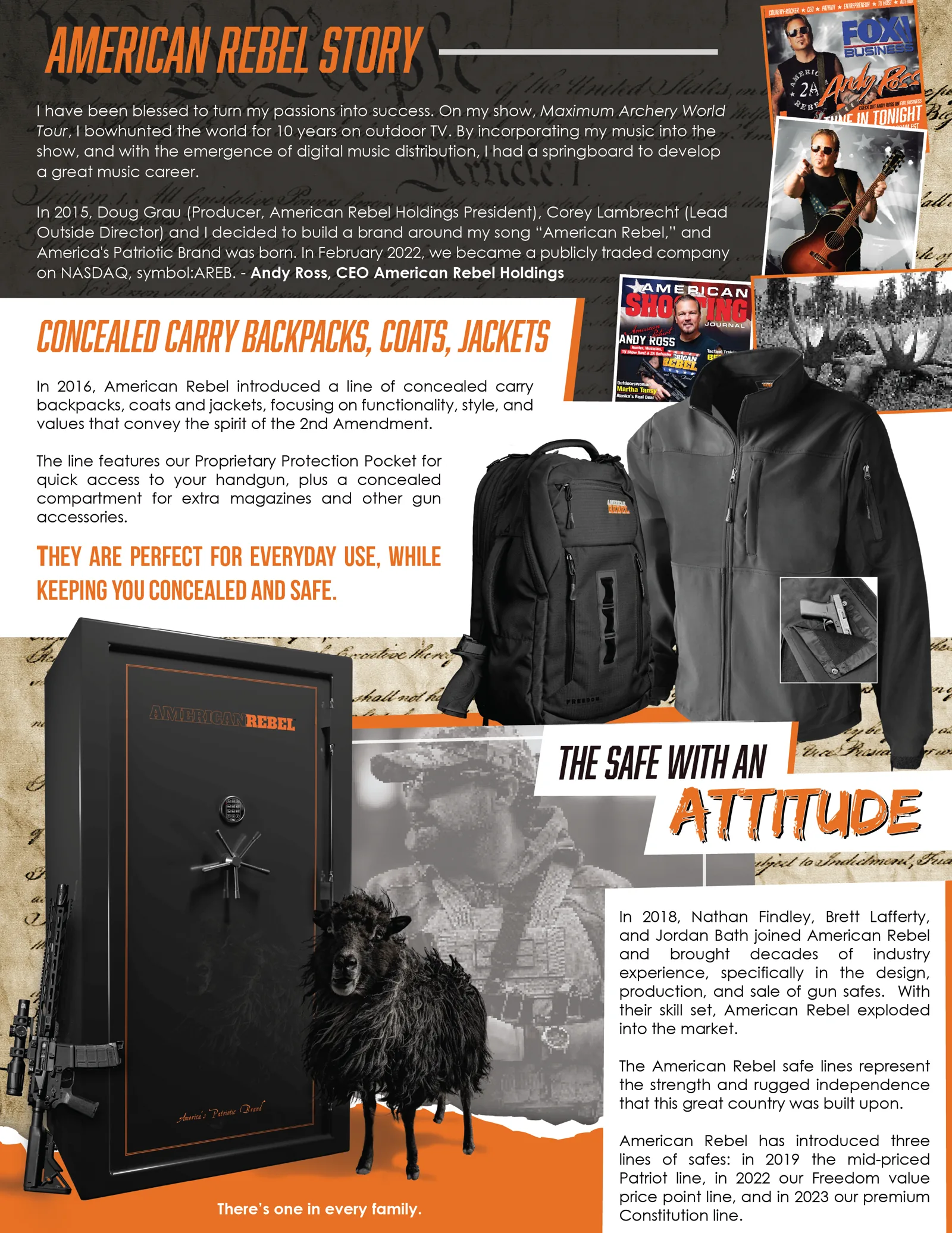 American Rebel investor booklet, spread 2
