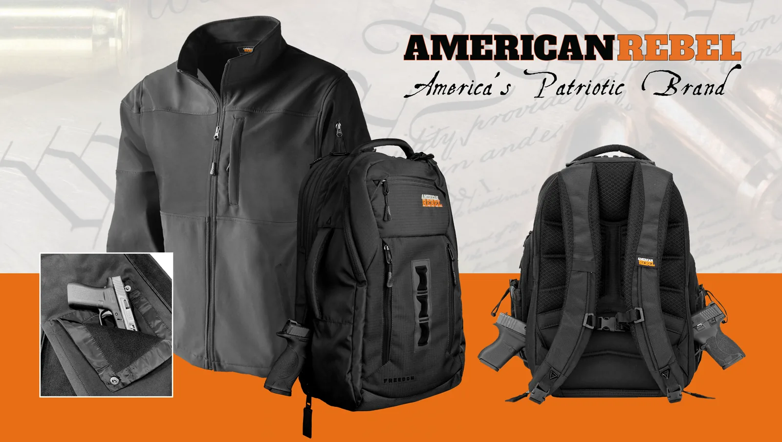 American Rebel concealed carry print ad