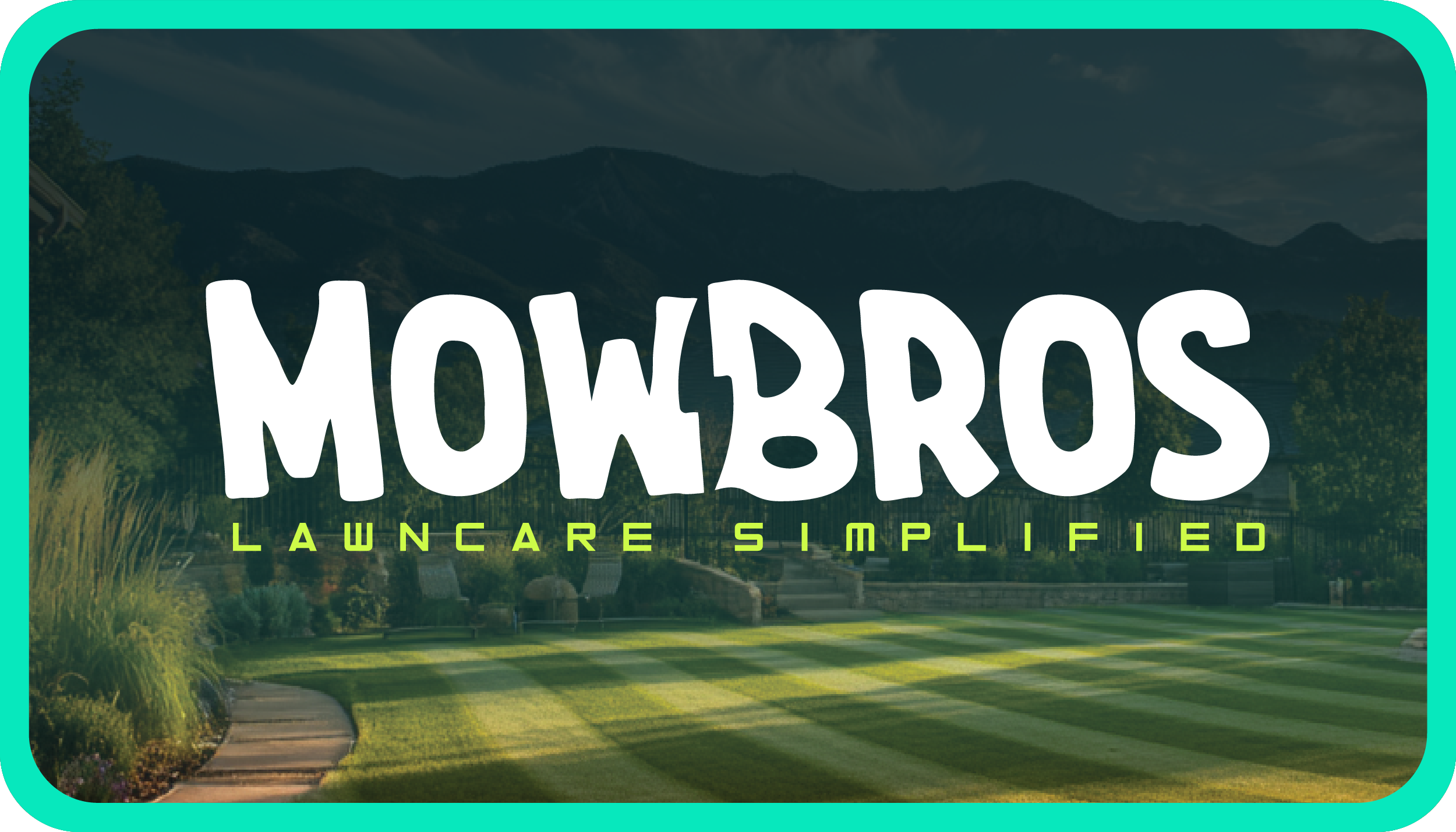 MowBros business card, front, by Born Movement