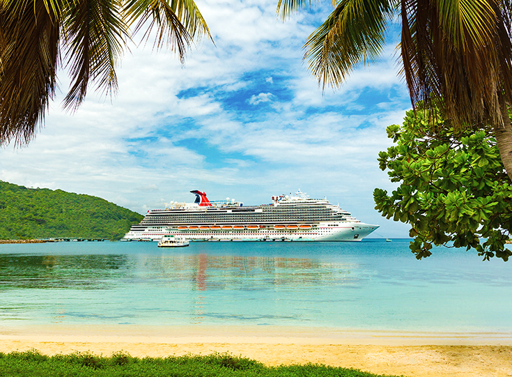 Carnival Horizon cruise ship docked at Ocho Rios, Jamaica
