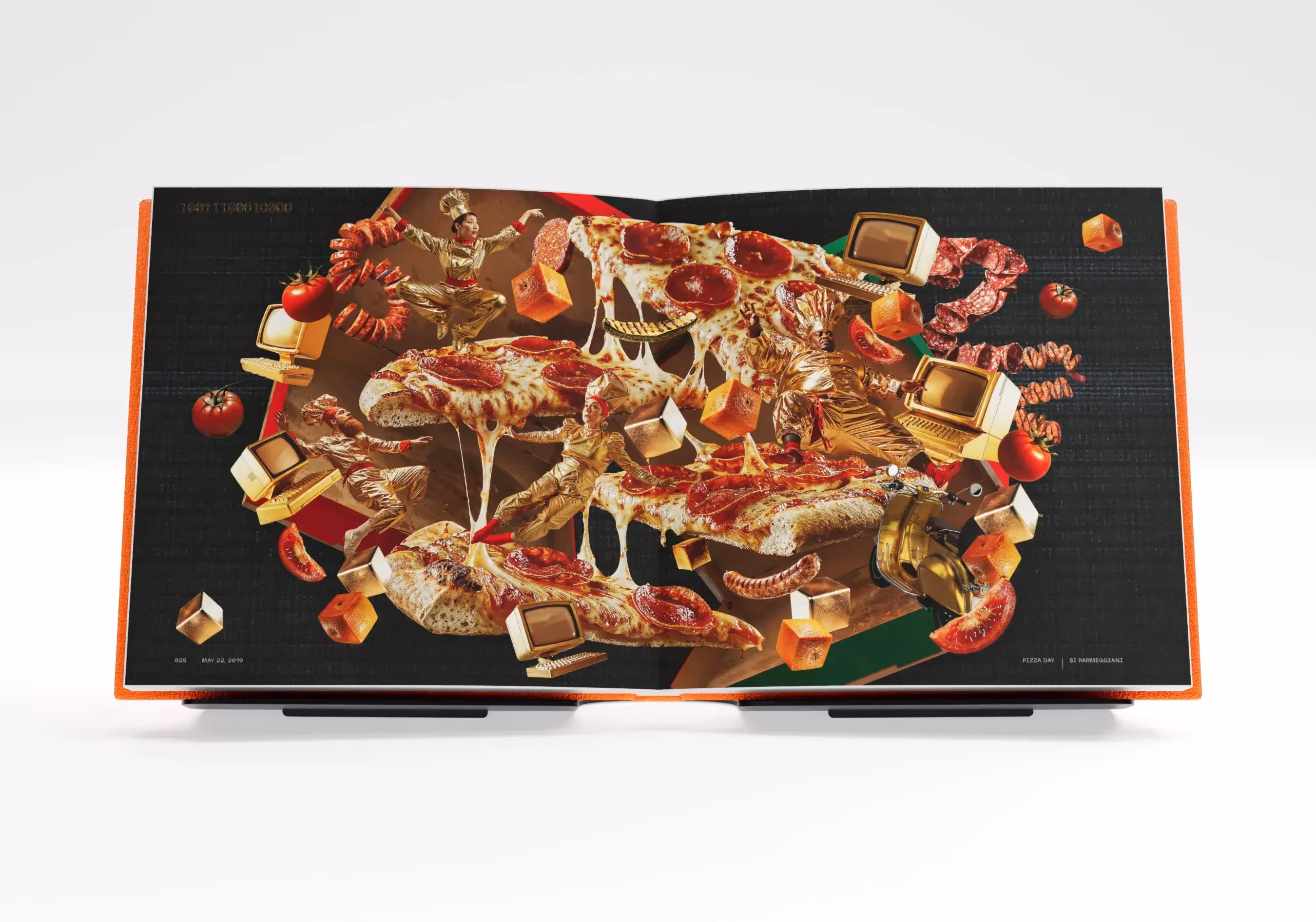 Artwork by Si Parmeggiani: 'Pizza Day'. Part of BIT by Smashtoshi, a 128-piece limited-edition collection.