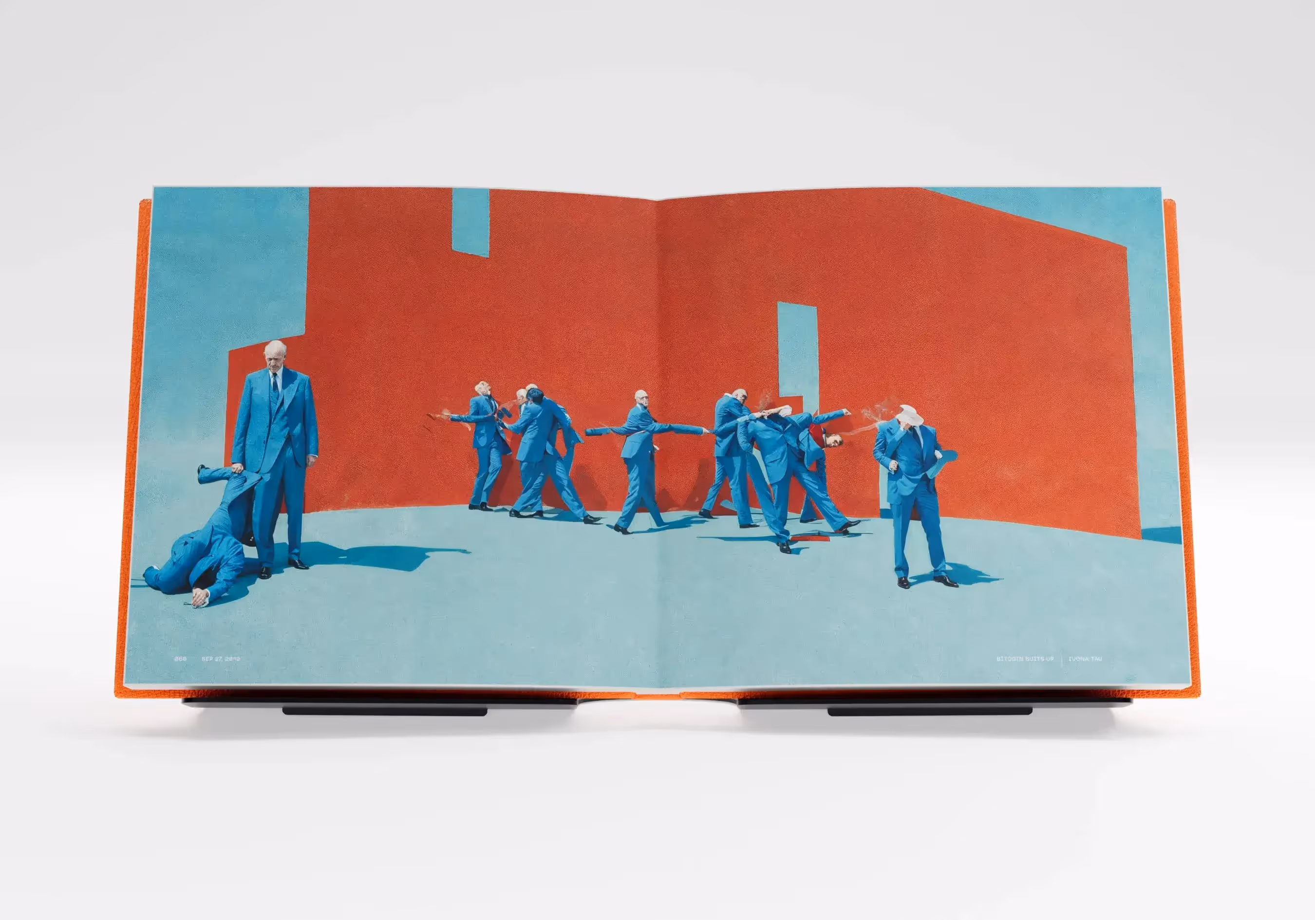 Artwork by Ivona Tau: 'Bitcoin Suits Up'. Part of BIT by Smashtoshi, a 128-piece limited-edition collection.