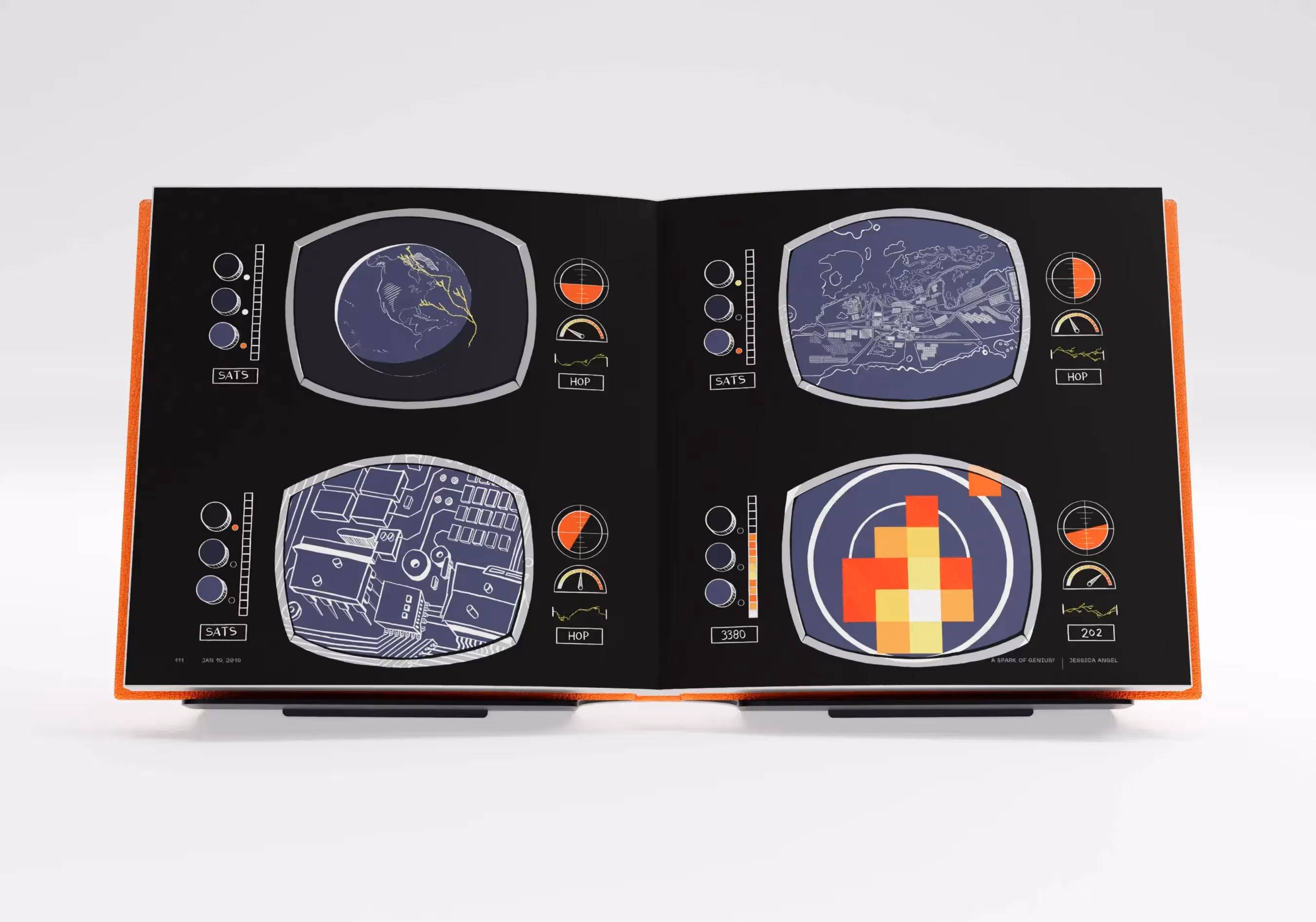 Artwork by Jessica Angel: 'A Spark of Genius'. Part of BIT by Smashtoshi, a 128-piece limited-edition collection.
