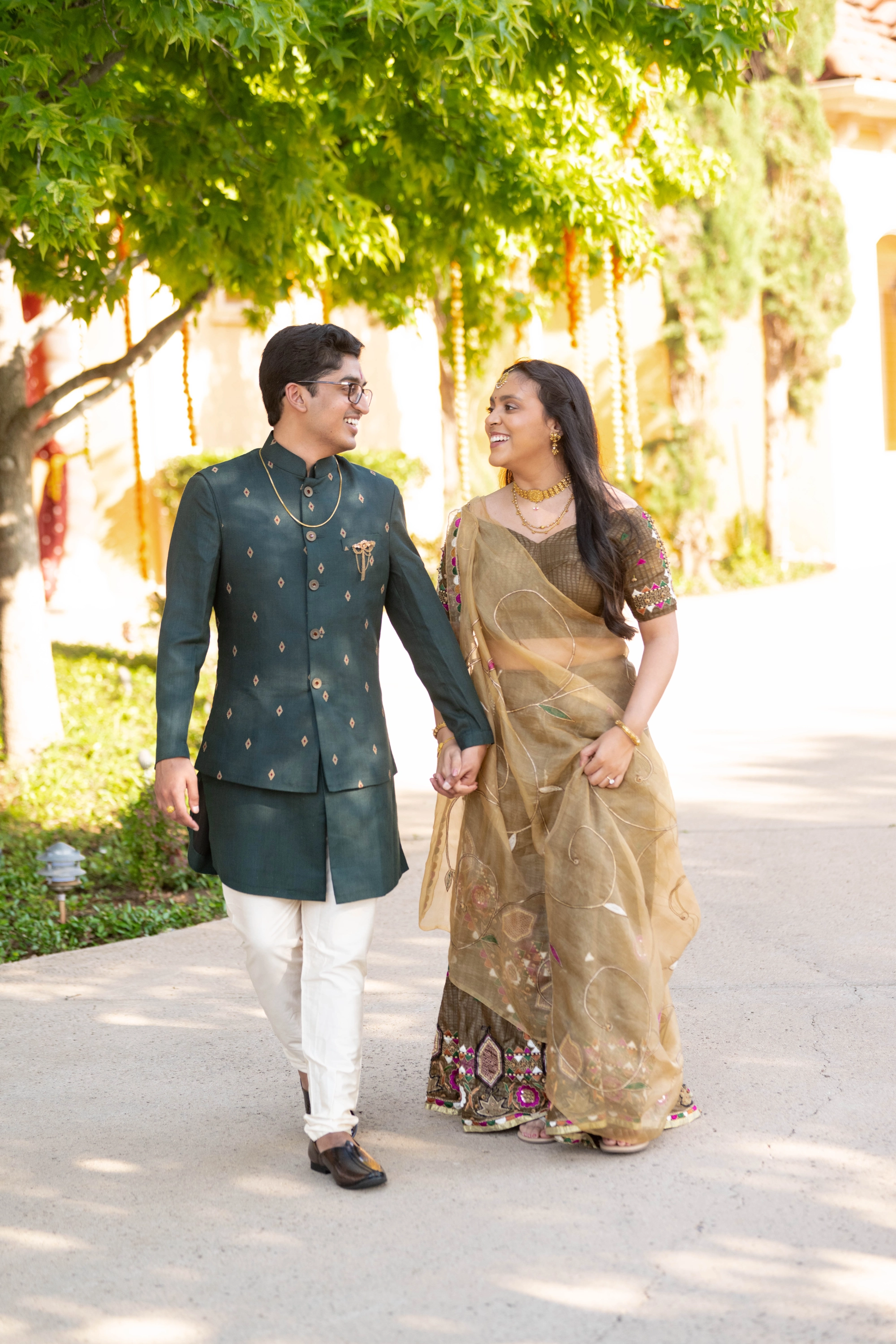 Suyash and Shruti walking together